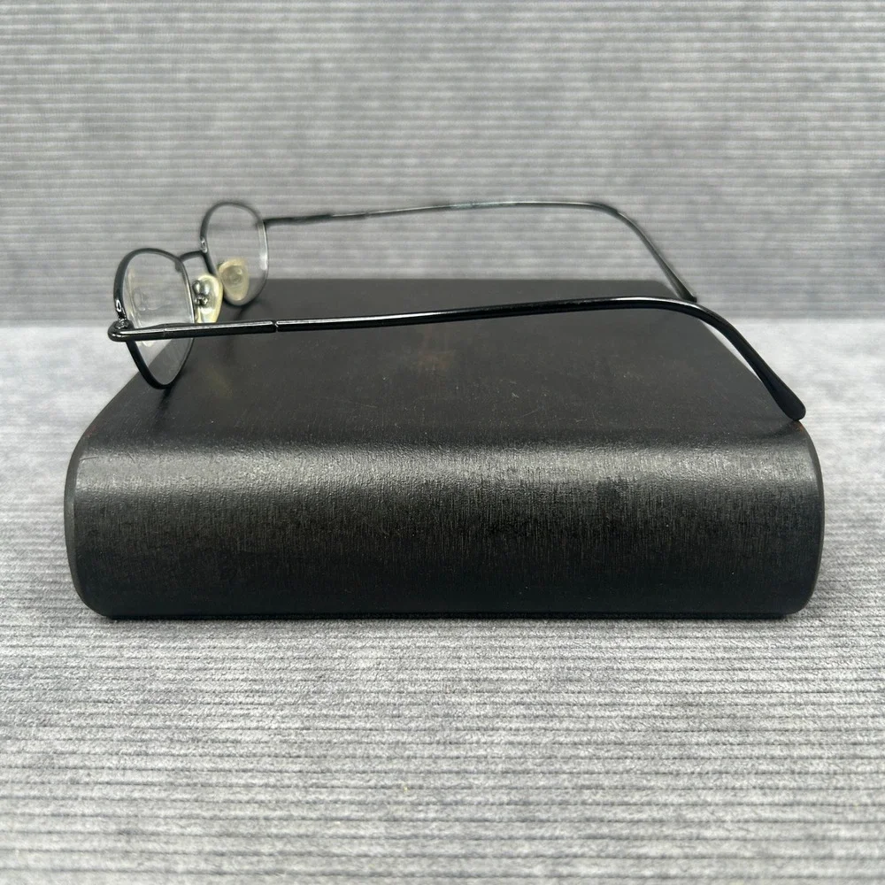 Calliope Collection Uma Black Oval Metal Y2k Eyeglass Frames 48-20-135